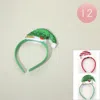 Fashnzfab 12pcs - Festive Sequin Santa Hat Headbands In Green
