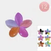 Fashnzfab 12pcs - Gradient Flower Petal Hair Claw Clips In Pink
