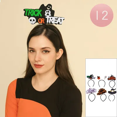 Fashnzfab 12pcs - Halloween Message Headbands In Multi
