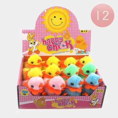 Fashnzfab 12pcs - Happy Chick Plush Toy Set Multicolors