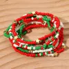Fashnzfab 12pcs - Holiday Star Beaded Stretch Multi Layered Bracelets Multi In Multi
