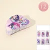 Fashnzfab 12pcs - Huntrix Anime Character Printed Half Moon Hair Claw Clips In Blue