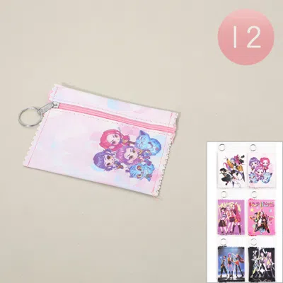 Fashnzfab 12pcs - Kpop Demon Hunters Huntrix Animated Hero Squad Mini Coin Purse Pouch Bags In Multi