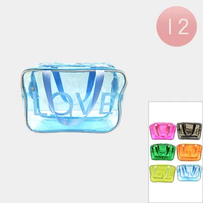 Fashnzfab 12pcs - Love Message Translucent Shoulder Bags / Tote Bags In Multi