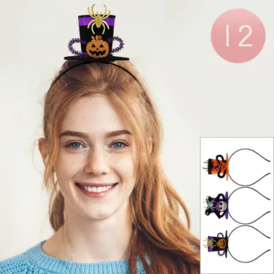 Fashnzfab 12pcs - Mini Halloween Party Hat Accent Headbands In Multi