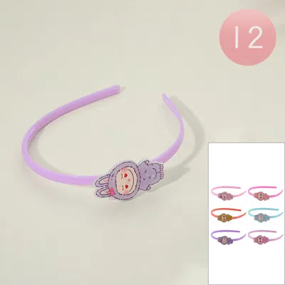 Fashnzfab 12pcs - Monster Bunny Character Accent Headbands In Purple