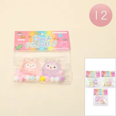 Fashnzfab 12pcs - Pinch Family Cute Animal Character Squishy Toys In Multi