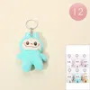 Fashnzfab 12pcs - Plush Bunny Monster Doll Keychains / Bag Charms In Multi