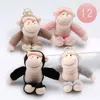 Fashnzfab 12pcs - Plush Monkey Keychains / Bag Charms In Multi