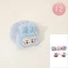 Fashnzfab 12pcs - Plush Monster Bunny Face Hair Scrunchie In Blue