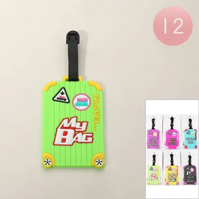 Fashnzfab 12pcs - Silicon Luggage Bag Tags In Multi