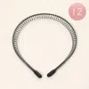 Fashnzfab 12pcs - Spiral Coil Headbands In Black