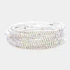 Fashnzfab 12pcs - Stackable Rhinestone Stretch Evening Bracelets In Multi
