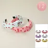 Fashnzfab 12pcs - Strawberry Pattern Knot Headbands In Multi