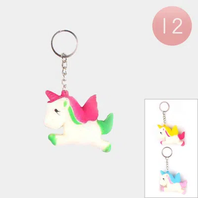 Fashnzfab 12pcs - Unicorn Keychains In Multi
