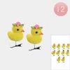 Fashnzfab 12pcs - Yellow Duck With Flower Spring Alligator Snap Hair Clips In Yellow