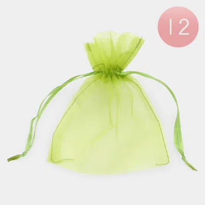 Fashnzfab 12pcs - 4 X 5 Ribboned Organza Gift Bags
