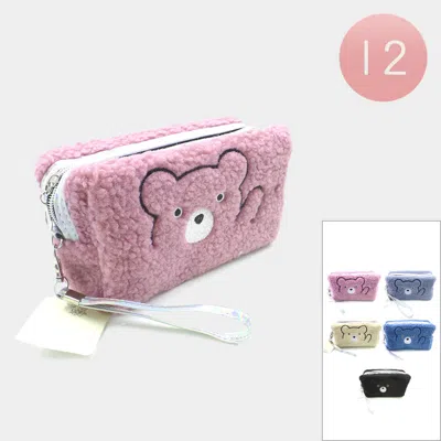 Fashnzfab 12pcs - Bear Wristlet Pouch Bags In Multi