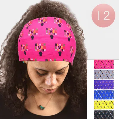 Fashnzfab 12pcs - Black Lives Matter Patterned Headbands