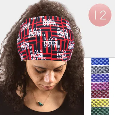 Fashnzfab 12pcs - Black Lives Matter Printed Headbands