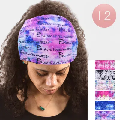 Fashnzfab 12pcs - Black Lives Matter Printed Headbands