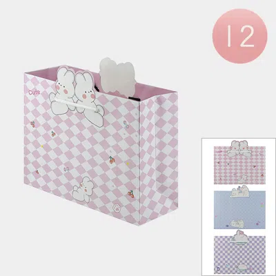 Fashnzfab 12pcs - Cute 3d Pop-up Bunny Printed Gift Bags