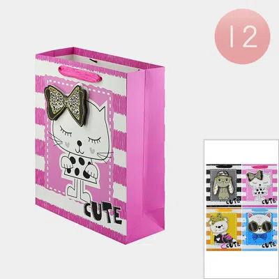 Fashnzfab 12pcs - Cute Animal Printed Gift Bags