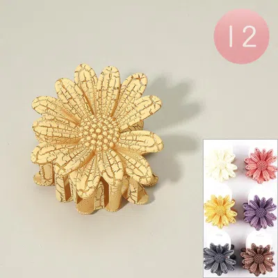 Fashnzfab 12pcs - Flower Hair Claw Clips In Multi
