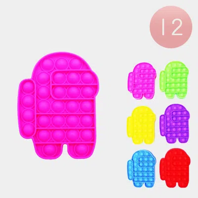Fashnzfab 12pcs - Game Character Push And Pop It Fidget Kids Toys