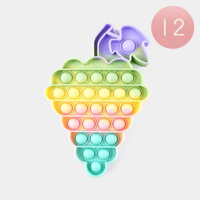 Fashnzfab 12pcs - Grape Push And Pop It Fidget Kids Toys
