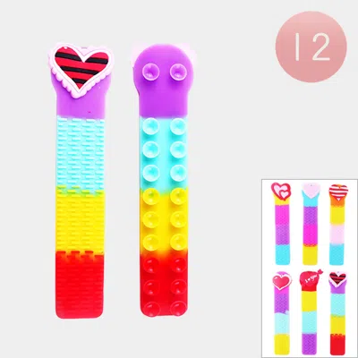 Fashnzfab 12pcs - Heart Squidopop It Sucker Fidget Kids Toys