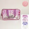Fashnzfab 12pcs - Hello Spring Message Flower Pattern Clear Shoulder Bags In Multi