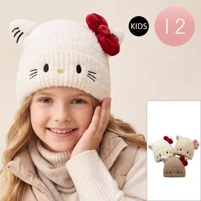 Fashnzfab 12pcs - Kids Cute Cartoon Cat Character Knit Winter Beanie Hat In Multi
