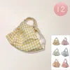 Fashnzfab 12pcs - Plaid Pattern Hair Scarf Wraps In Multi