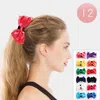 Fashnzfab 12pcs - Plain Bow Barrettes In Multi