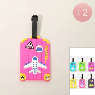 Fashnzfab 12pcs - Silicon Luggage Bag Tags In Multi