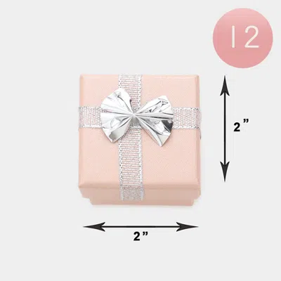 Fashnzfab 12pcs - Simple Bow Deco Square Gift Boxes