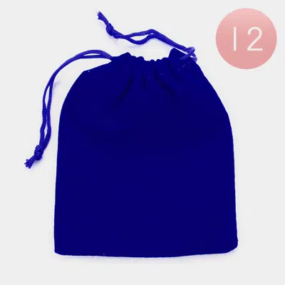 Fashnzfab 12pcs - Solid Velvet Drawstring Gift Bags