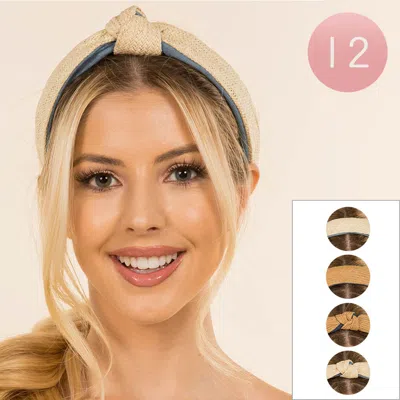 Fashnzfab 12pcs - Wide Knotted Headbands In Multi