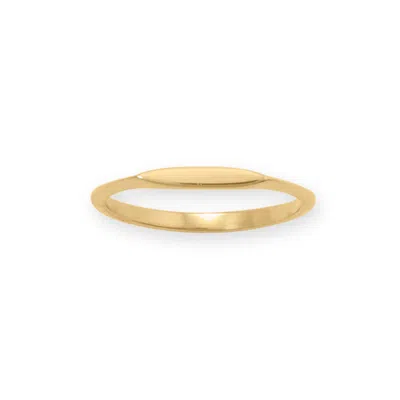 Fashnzfab 14 Karat Gold Plated Dainty Flat Top Ring
