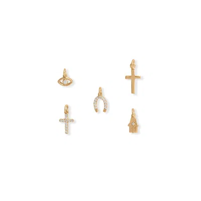 Fashnzfab 14 Karat Gold Plated "spirit" Charm Set
