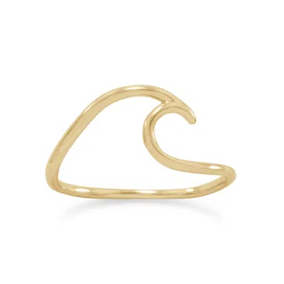 Fashnzfab 14 Karat Gold Plated Wave Ring In Purple
