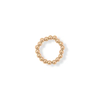 Fashnzfab 14/20 Gold Filled Bead Stretch Toe Ring In Brown