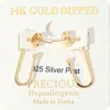 Fashnzfab 14k Gold Dipped Hypoallergenic Mini Oval Hoop Earrings - Gold In Gold
