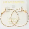 Fashnzfab 14k Gold Dipped Hypoallergenic Textured Skinny Hoop Earrings - Gold In Gold