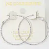 Fashnzfab 14k Gold Dipped Hypoallergenic Textured Skinny Hoop Earrings In Multi