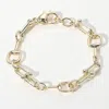 Fashnzfab 14k Gold Plated Horsebit Hardware Chain Link Bracelet In Gold
