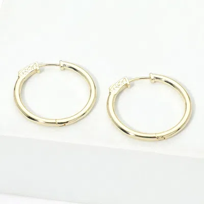 Fashnzfab 14k Gold Plated Huggie Hoop Earrings