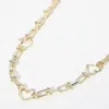 Fashnzfab 14k Gold Plated Open Heart Hardware Link Chain Necklace In Gold