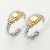Fashnzfab 14k Gold Plated Two Tone Rope Hoop Earrings In Multi
